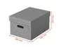 Esselte Pack de 3 cajas de almacenaje de cartón gris, 36,5x26,5x20,5cm