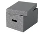 Esselte Pack de 3 cajas de almacenaje de cartón gris, 36,5x26,5x20,5cm