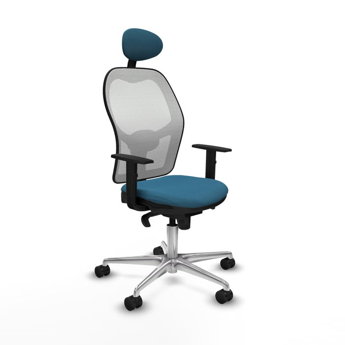 PIQUERAS Y CRESPO Silla de oficina Jorquera Verde Petróleo y Blanco PIQUERAS Y CRESPO Silla de oficina Jorquera Verde Petróleo y Blanco