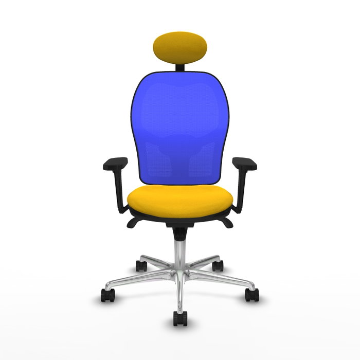 PIQUERAS Y CRESPO Silla de oficina Jorquera, Sincro, Tela Amarilla y Malla Azul PIQUERAS Y CRESPO Silla de oficina Jorquera, Sincro, Tela Amarilla y Malla Azul