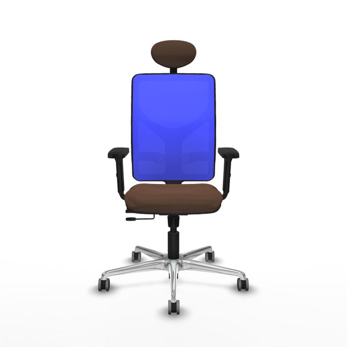 PIQUERAS Y CRESPO Silla de oficina Motilla con mecanismo Sincro/Traslack, Azul y Marrón oscuro PIQUERAS Y CRESPO Silla de oficina Motilla con mecanismo Sincro/Traslack, Azul y Marrón oscuro