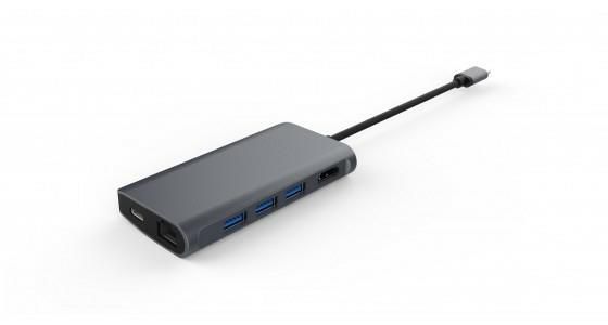 LMP mini Dock USB-C Space Gray con HDMI 4K, 3x USB 3.0, Ethernet Gigabit, Lector SD/microSD, USB-C Power Delivery para MacBook LMP mini Dock USB-C Space Gray con HDMI 4K, 3x USB 3.0, Ethernet Gigabit, Lector SD/microSD, USB-C Power Delivery para MacBook