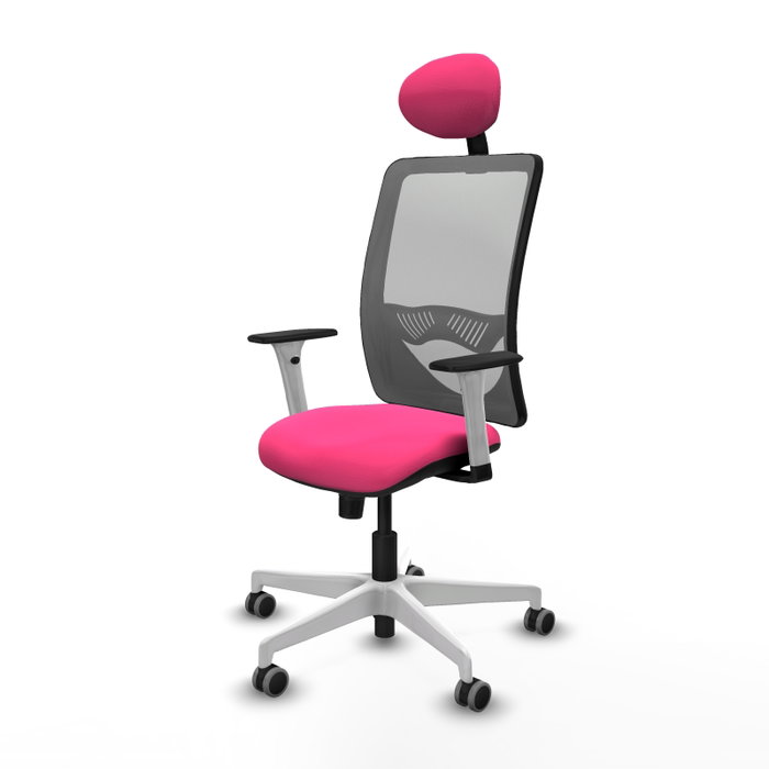 PIQUERAS Y CRESPO Silla de oficina Zulema Rosa y Gris con mecanismo Sincro PIQUERAS Y CRESPO Silla de oficina Zulema Rosa y Gris con mecanismo Sincro