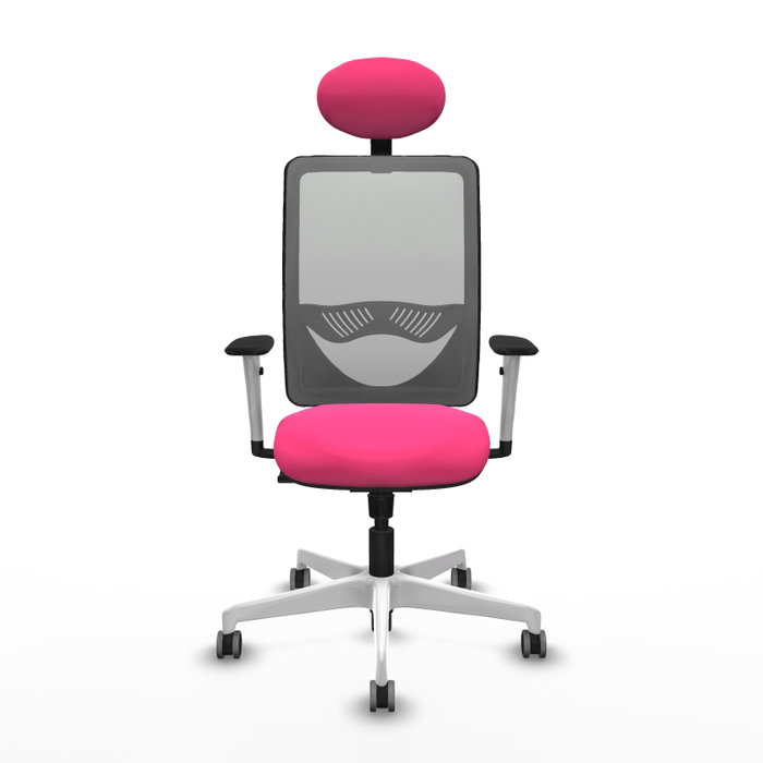 PIQUERAS Y CRESPO Silla de oficina Zulema Rosa y Gris con mecanismo Sincro PIQUERAS Y CRESPO Silla de oficina Zulema Rosa y Gris con mecanismo Sincro