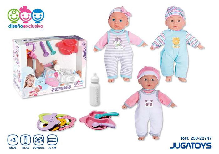 Muñeco bebe 32 cm con 12 sonidos y accesorios - modelos surtidos Muñeco bebe 32 cm con 12 sonidos y accesorios - modelos surtidos