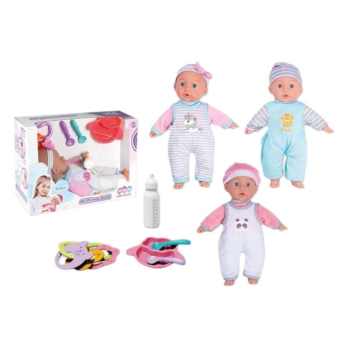 Jugatoys - mismuñecas Muñeco bebé de 32 cm con 12 sonidos y accesorios - Modelos surtidos Jugatoys - mismuñecas Muñeco bebé de 32 cm con 12 sonidos y accesorios - Modelos surtidos