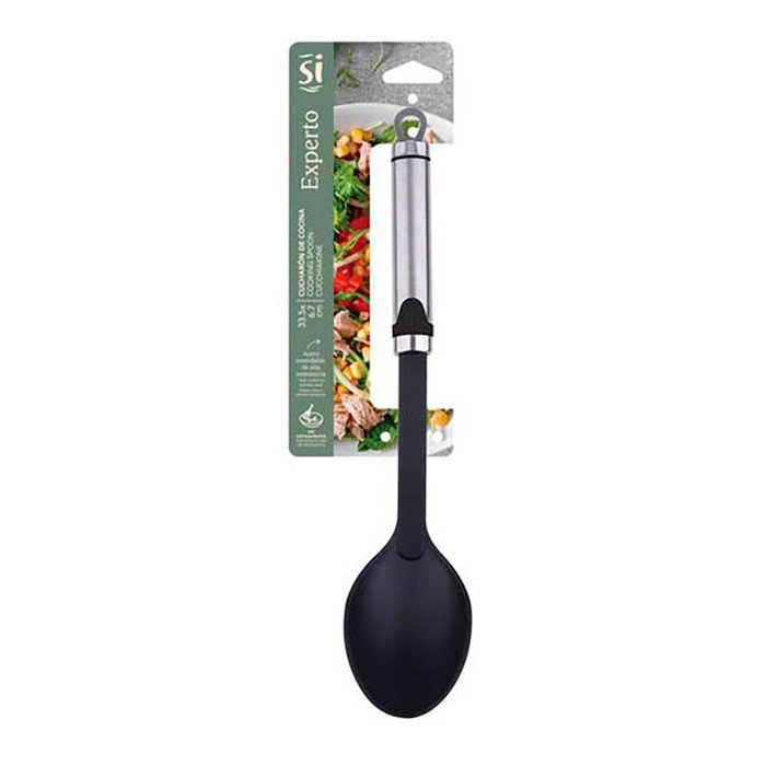 San Ignacio Cuchara de Cocina Experto Nylon y Acero Inoxidable 33.5 cm Antiadherente