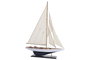 DKD Home Decor Barco de Madera Azul Marino y Blanco 60x11,5x83 cm
