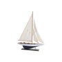 DKD Home Decor Barco de Madera Azul Marino y Blanco 60x11,5x83 cm