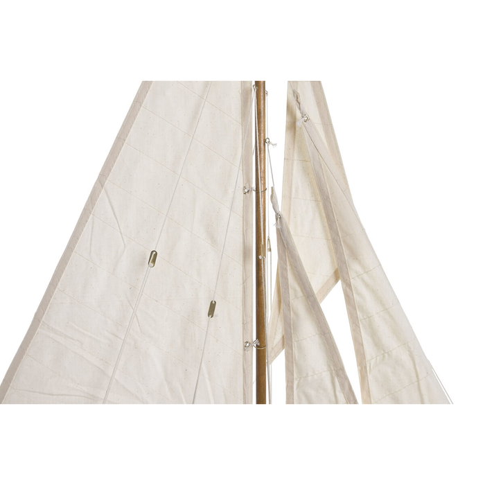 DKD Home Decor Barco de Madera Azul Marino y Blanco 60x11,5x83 cm