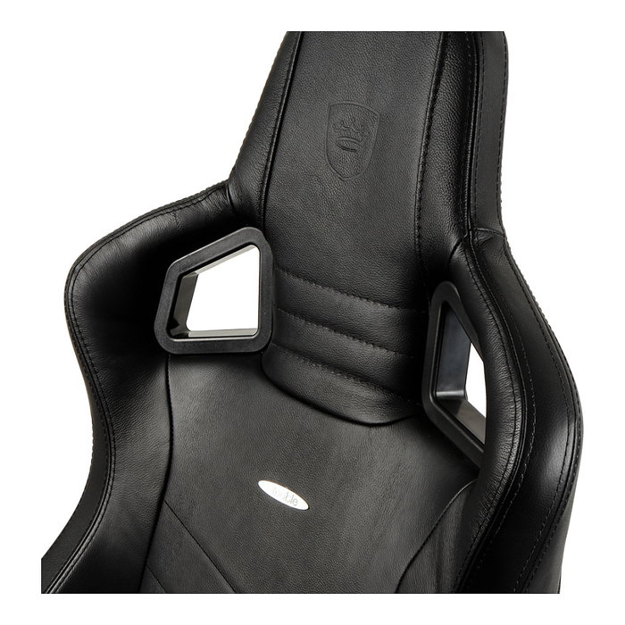 Noblechairs EPIC Echtleder Gaming Stuhl - schwarz