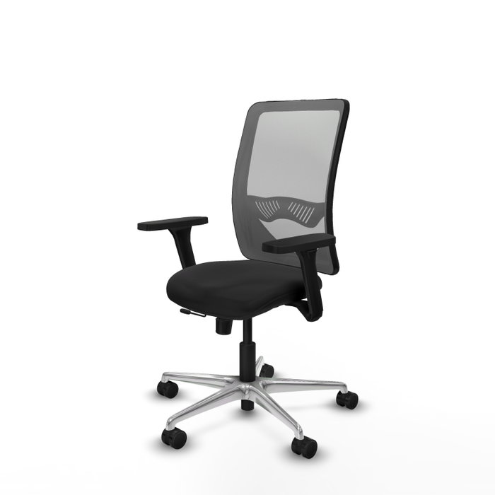 PIQUERAS Y CRESPO Silla de oficina Zulema con mecanismo Sincro/Traslack, Negro y Gris