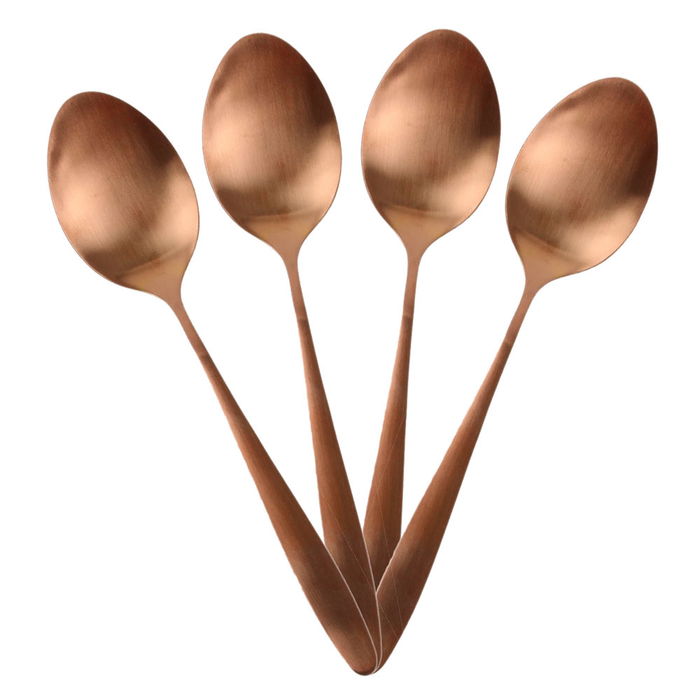 Home Deco Factory Cubertería 16 Piezas Colección Mirage Acero Inoxidable Color Cobre