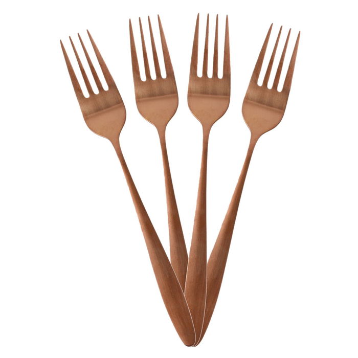 Home Deco Factory Cubertería 16 Piezas Colección Mirage Acero Inoxidable Color Cobre