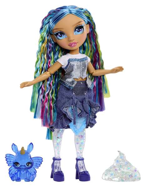Rainbow High Muñeca Skyler con Slime y Brillos Azul