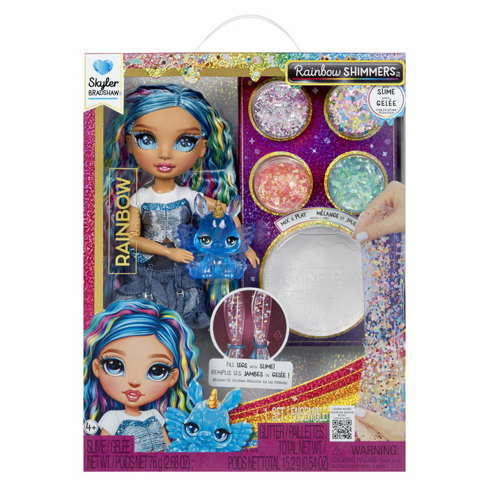 Rainbow High Muñeca Skyler con Slime y Brillos Azul