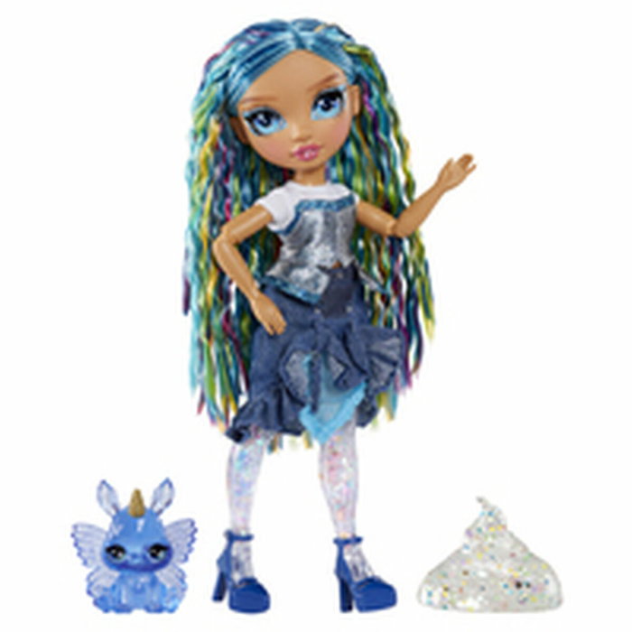 Rainbow High Muñeca Skyler con Slime y Brillos Azul