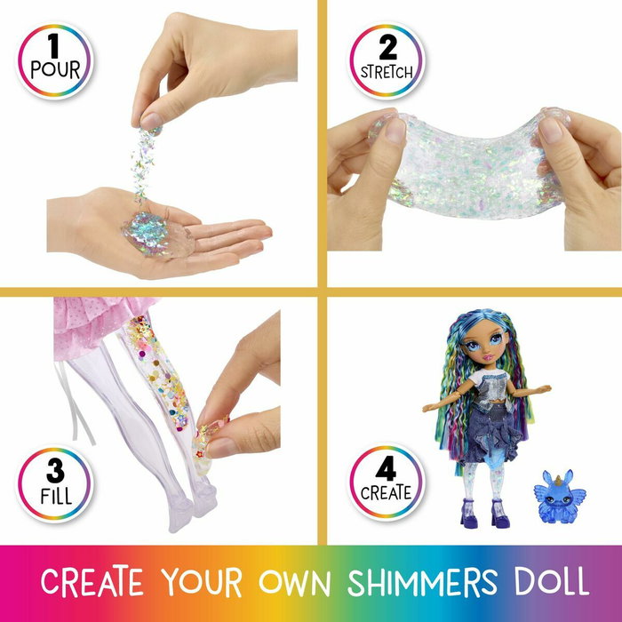 Rainbow High Muñeca Skyler con Slime y Brillos Azul