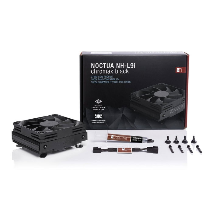 Noctua NH-L9i CH-BK Chromax Black, Refrigerador de CPU Bajo Perfil para Socket Intel (NH-L9ICH-BK)