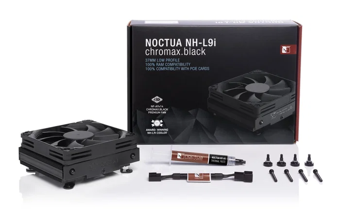Noctua NH-L9i CH-BK Chromax Black, Refrigerador de CPU Bajo Perfil para Socket Intel (NH-L9ICH-BK)