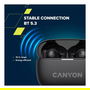 Canyon CNS-TWS10B Auriculares Inalámbricos True Wireless Negro Música Deporte Llamadas Uso Diario