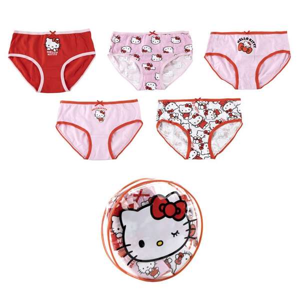 Cerdá Pack Braguitas Single Jersey Neceser Hello Kitty T06/08 - Modelos Surtidos para Niña Talla 6-8 Años Cerdá Pack Braguitas Single Jersey Neceser Hello Kitty T06/08 - Modelos Surtidos para Niña Talla 6-8 Años