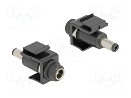 DeLOCK Módulo Keystone DC 5,5 x 2,5 mm Hembra a Macho Negro