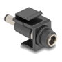 DeLOCK Módulo Keystone DC 5,5 x 2,5 mm hembra a DC 5,5 x 2,5 mm macho negro
