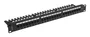 Lanberg PPU6-1124-B Panel de Parcheo 24 Puertos Cat.6 UTP 1U Negro con Organizador de Cables para Rack 19"