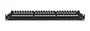 Lanberg PPU6-1124-B Panel de Parcheo 24 Puertos Cat.6 UTP 1U Negro con Organizador de Cables para Rack 19"