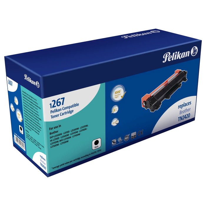 Pelikan Cartucho de tóner compatible Negro para Brother TN-2420