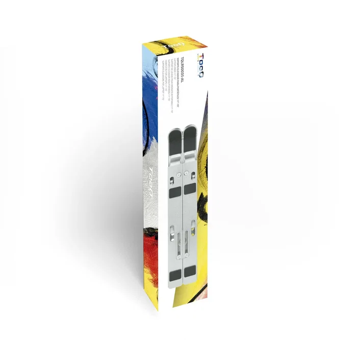 TooQ TQLRS0035-AL Soporte Elevador de Aluminio Plegable para Portátil 11-15" (38.1 cm), 7 Alturas, Base Antideslizante, Portátil, Ventilación, Peso 5 kg