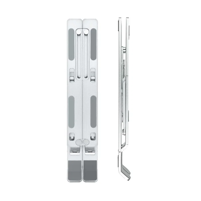 Tooq Soporte Elevador Plegable de Aluminio para Portátiles y Tablets, Plata Tooq Soporte Elevador Plegable de Aluminio para Portátiles y Tablets, Plata