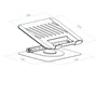 Tooq Soporte plegable 360° para dispositivos 11-17", gris