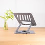 Tooq Soporte Plegable con Rotación 360° para Dispositivos de 11''-17'', Gris Oscuro