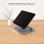 Tooq Soporte Plegable con Rotación 360° para Dispositivos de 11''-17'', Gris Oscuro