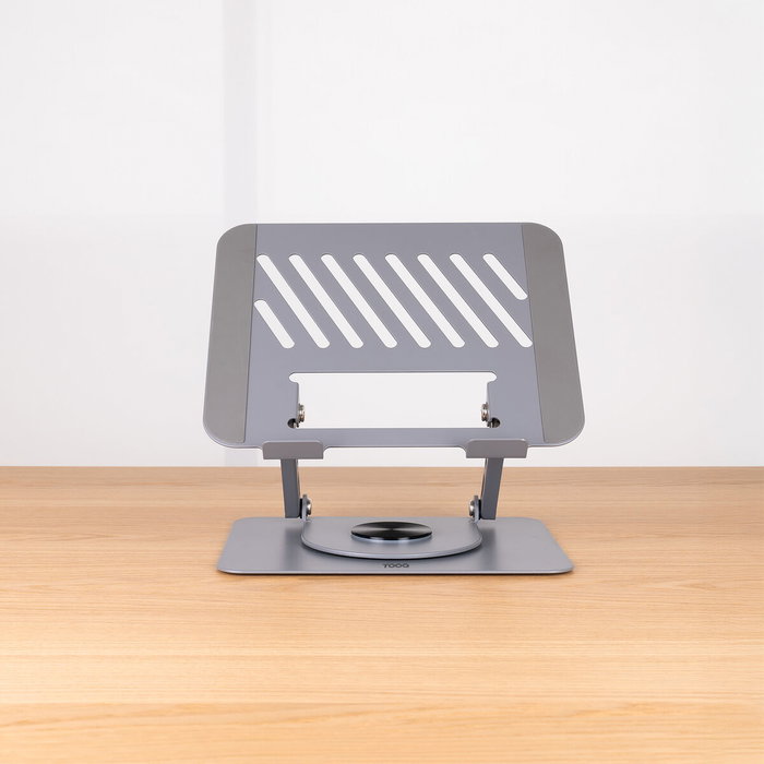 Tooq Soporte Plegable con Rotación 360° para Dispositivos de 11''-17'', Gris Oscuro