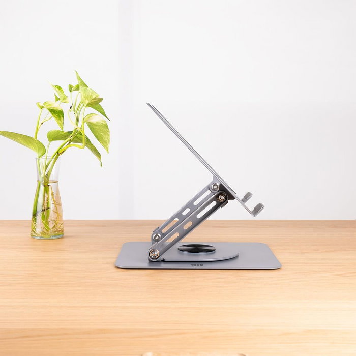 Tooq Soporte Plegable con Rotación 360° para Dispositivos de 11''-17'', Gris Oscuro