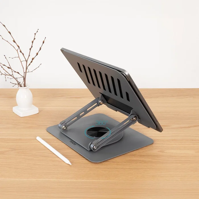 Soporte plegable 360° dispositivos 11-17", gris