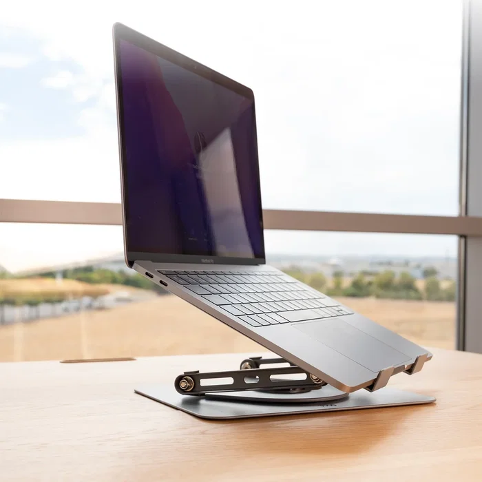 Soporte plegable 360° dispositivos 11-17", gris