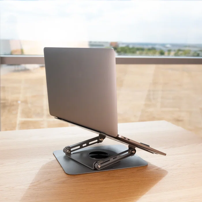 Soporte plegable 360° dispositivos 11-17", gris