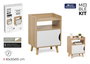 Inde Mesita Auxiliar con Puerta de Madera Moblekit - 31.9 cm Largo x 48.1 cm Alto x 11.5 cm Ancho (2 Unidades)