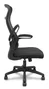 FORÖL Opti524 Silla de oficina con brazos abatibles y mecanismo basculante, Negro