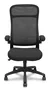 FORÖL Opti524 Silla de oficina con brazos abatibles y mecanismo basculante, Negro
