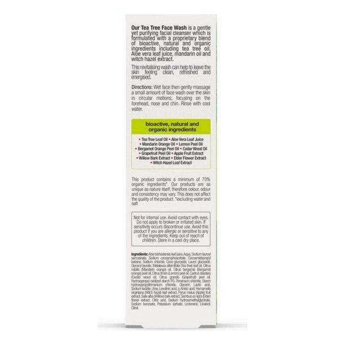 Dr. Organic Gel Limpiador Facial Árbol de Té 200 ml