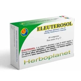 HERBOPLANET Eleuterosol 60 Comprimidos | Complemento Alimenticio Energía y Vitalidad con Ginseng, Eleuterococo y Guaraná