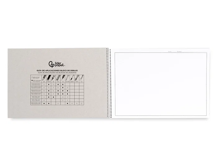 Liderpapel Bloc Dibujo Lineal Vanguardia Espiral 230x325mm 20 Hojas 130g/m2 Perforado