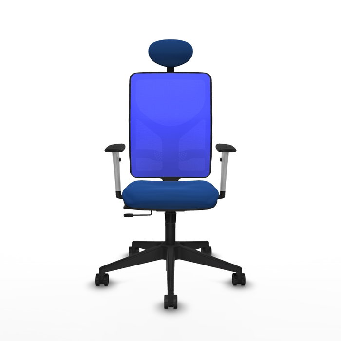 PIQUERAS Y CRESPO Silla de oficina Motilla Azul con mecanismo Sincro/Traslack