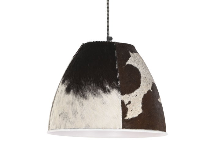 DKD Home Decor Lámpara de Techo Metal y Piel Vaca 34x34x28 cm DKD Home Decor Lámpara de Techo Metal y Piel Vaca 34x34x28 cm