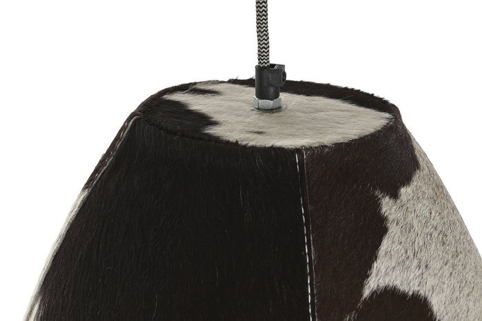 DKD Home Decor Lámpara de Techo Metal y Piel Vaca 34x34x28 cm DKD Home Decor Lámpara de Techo Metal y Piel Vaca 34x34x28 cm